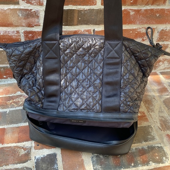 EUC Caraa Sport Tote- Black Quilted Nylon - Picture 14 of 16